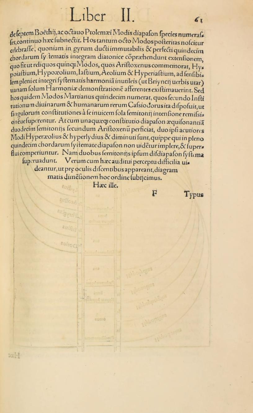 Original 1547 printed page 61: The discussion of Gaffurius, Aristoxenus, and the fifteen-mode scheme